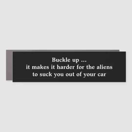 Buckle Up Funny Car Decal